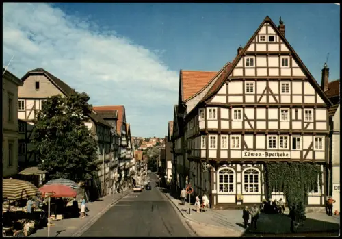 Ansichtskarte Bad Wildungen Lindenstraße mit Löwen Apotheke 1971