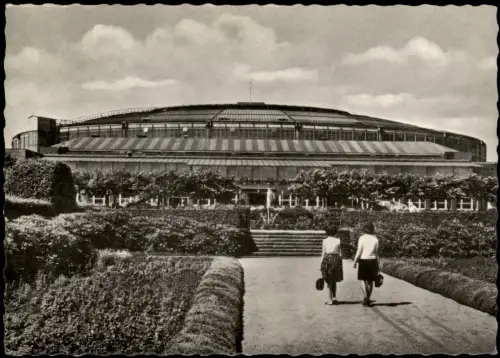 Ansichtskarte Dortmund Westfalenhalle mit Rosenterrasse 1965