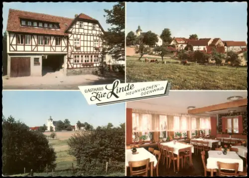 Neunkirchen i. Odenwald-Modautal Gasthaus und Schullandheim Mehrbildkarte 1975