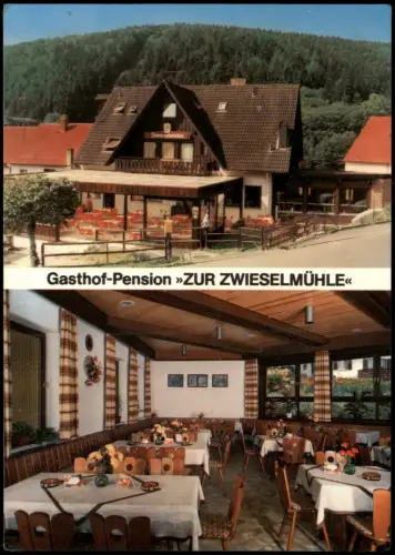 Zwieselmühle-Schollbrunn Gasthof-Pension ZUR ZWIESELMÜHLE Innen & Außen 1975