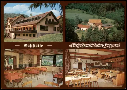 Nickelsmühle-Schollbrunn Gaststätte Nickelsmühle Bes.: Erhard Benz (Mehrbildkarte) 1975