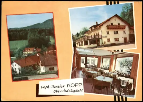 Ansichtskarte Oberried (Bay. Wald) Café-Pension KOPP Oberried/Bay. Wald 1970