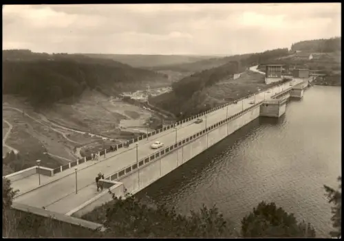 Ansichtskarte Oberharz am Brocken Rappbodetalsperre - Staumauer 1967