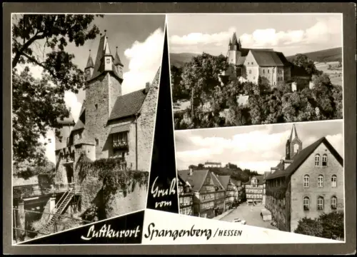 Ansichtskarte Spangenberg 3 Bild Stadt und Schloß 1966