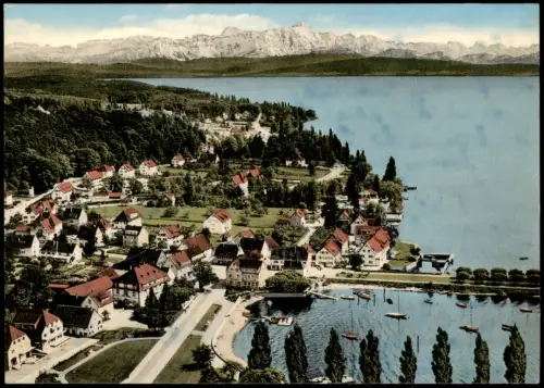 Unteruhldingen-Uhldingen-Mühlhofen Luftbild Stadt und Alpen 1970