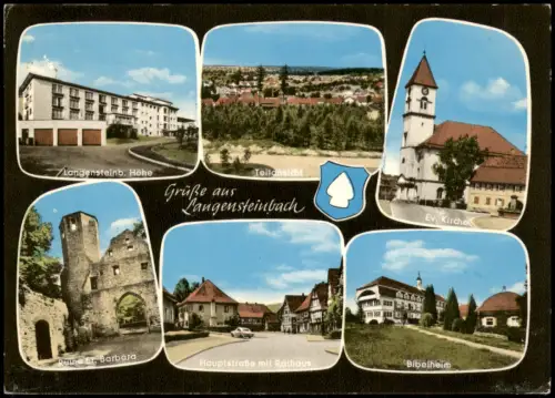 Ansichtskarte Langensteinbach Mehrbildkarte Bibelheim Haupstraße uvm 1981