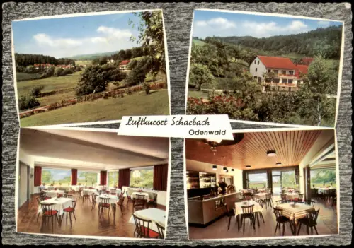 Scharbach Mehrbildkarten mit   Gasthaus Pension Kühler Grund 1967