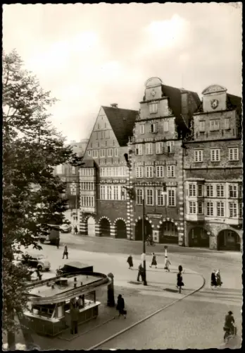 Ansichtskarte Bremen Blick auf die Bürgerstuben am Markt 1962
