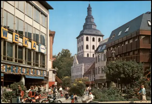 Ansichtskarte Lippstadt Fußgängerzone Am Bernhard - Brunnen 1980