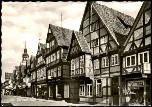 Ansichtskarte Celle Zöllnerstraße, Geschäfte, Fachwerk-Häuser 1967