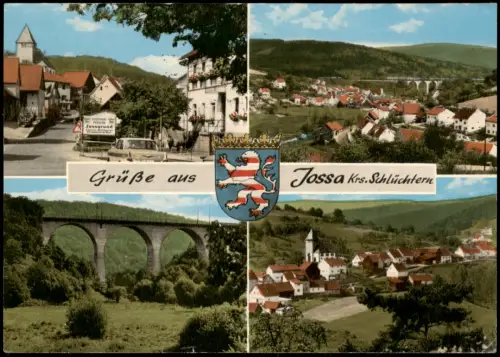 Ansichtskarte Jossa-Sinntal Mehrbild Straße Stadt 1973