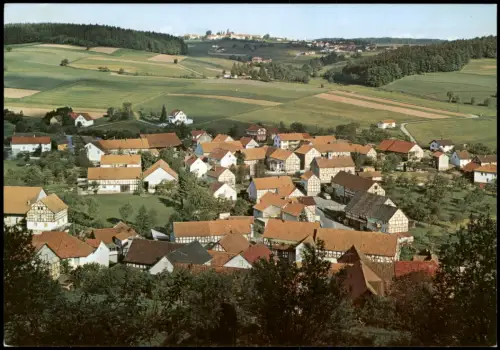 Ansichtskarte Knüllwald Blick auf die Fachwerkhäuser 1982