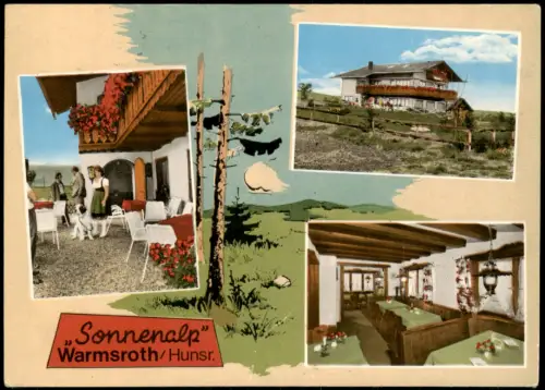 Warmsroth LK Bad Kreuznach Mehrbild Sonnenalp Privat Pension 1974