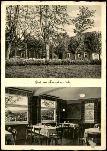 Ansichtskarte Marburg an der Lahn 2 Bild Hansenhaus Links mit Gaststube 1962