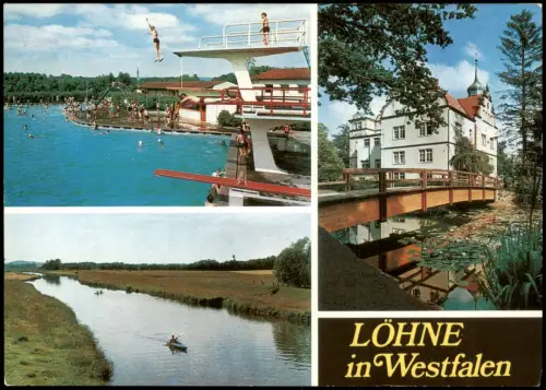 Ansichtskarte Löhne Freibad - Werre - Ulenburg 3 Bild 1987