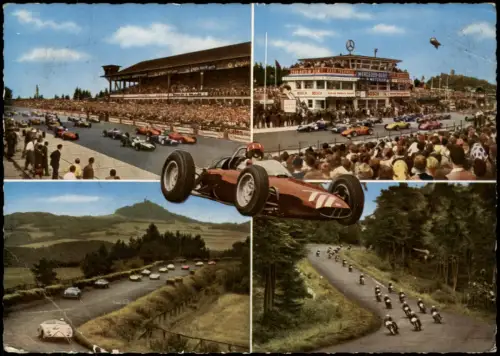 Ansichtskarte Adenau Nürburgring 5 Bild Formel 1 Rennen 1968