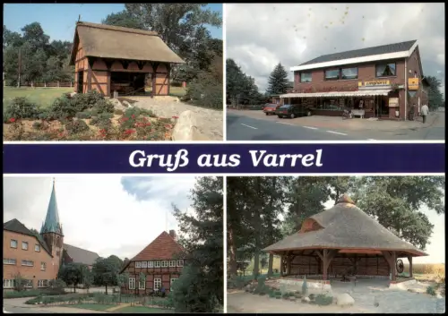 Ansichtskarte Varrel $ Bild Edeka Markt Straße Pavillion 1982