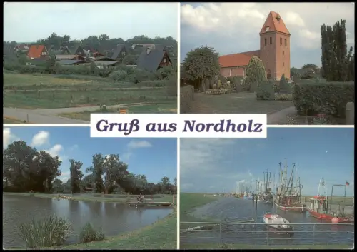 Ansichtskarte Nordholz-Wurster Nordseeküste 4 Bild Stadtansichten 1964