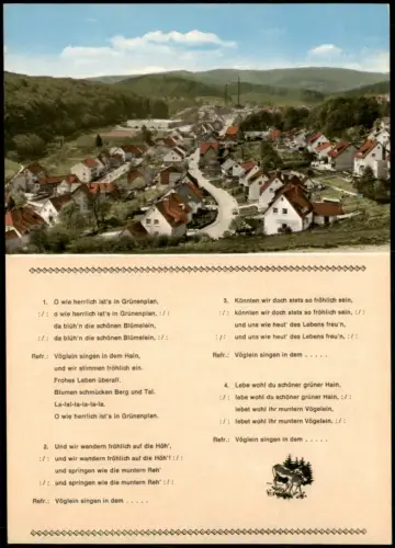 Ansichtskarte Grünenplan-Delligsen Straßenblick - Liedtext 1978