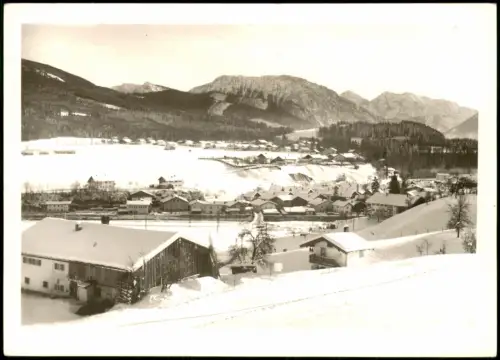 Eisenärzt-Siegsdorf Stadtpartie im Winter - Schnee Fotokarte 1970