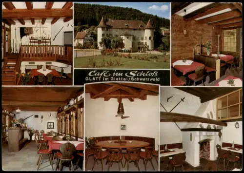 Glatt-Sulz am Neckar Mehrbild Cafe im Schloß mit Innenansicht 1971