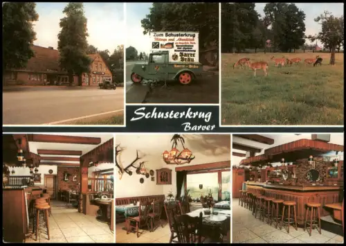 Ansichtskarte Barver-Rehden (Lk Diepholz) Mehrbild Gasthaus Schusterkrug 1983