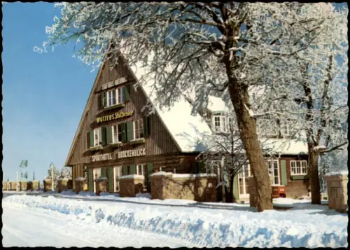 Ansichtskarte Torfhaus (Harz)-Altenau Sporthotel Brockenblick im Winter 1961