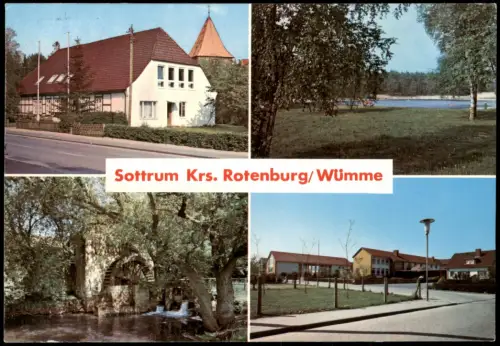 Ansichtskarte Sottrum Stadtteilansichten 4 Bild 1983