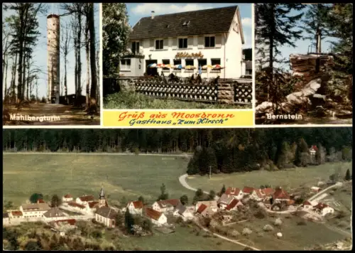 Moosbronn-Gaggenau Ortsansichten Moosbronn mit Gasthaus Zum Hirsch 1970