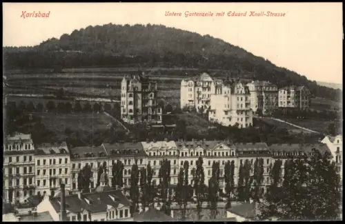Karlsbad Karlovy Vary Westend Untere Gartenzeile mit Eduard Knoll-Strasse 1914