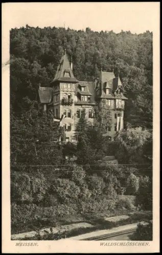 Ansichtskarte Meißen Partie am Waldschlößchen 1914
