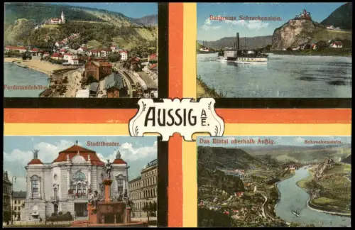 Aussig Ústí nad Labem Stadtteilansichten 4 Bild Patriotika 1914