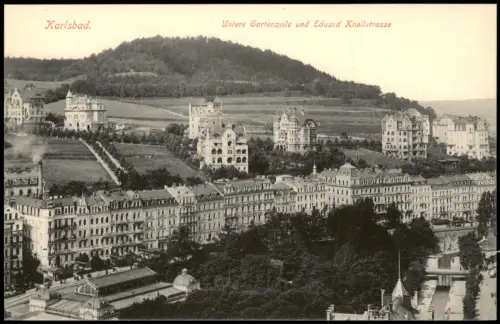 Karlsbad Karlovy Vary Untere Gartenzeile Eduard Knollstrasse Stadthäuser 1914