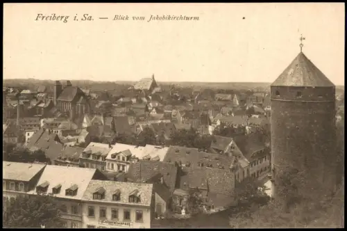 Freiberg (Sachsen) Blick vom Jakobikirchturm - Colonialwaren 1923