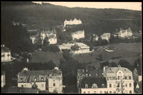 Marienbad Mariánské Lázně Hotel Miramonti und Café Bellevue. 1914