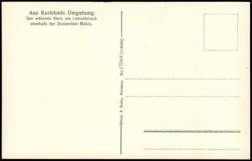 Karlsbad Karlovy Vary Lamnitzbach oberhalb Donawitzer Mühle 1914