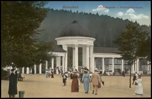 Marienbad Mariánské Lázně Rudolfsquelle u. Ferdinandsbrunnen. 1914