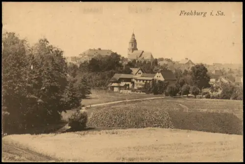 Ansichtskarte Frohburg Partie an der Stadt 1920