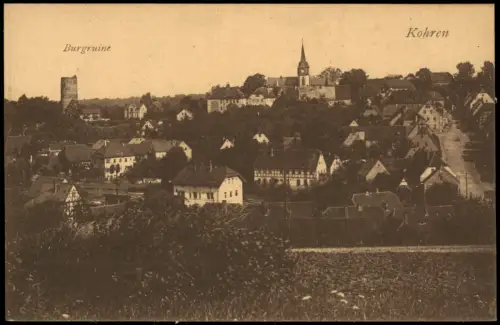Ansichtskarte Kohren-Sahlis Stadtpartie - Straßenblick 1920