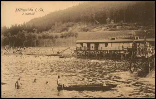 Ansichtskarte Mittweida Stadtbad 1921