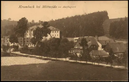 Ansichtskarte Krumbach-Lichtenau stadtpartie bei Mittweida 1921