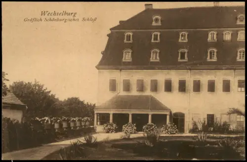 Ansichtskarte Wechselburg Gräflich Schönburgisches Schloß Hofseite 1921
