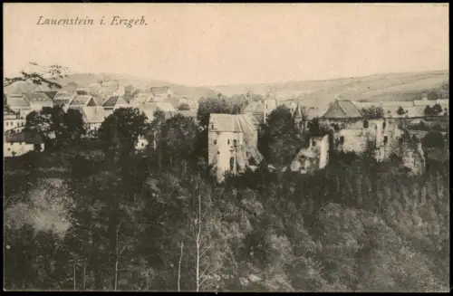 Lauenstein (Erzgebirge)-Altenberg (Erzgebirge) Blick auf die Stadt 1920