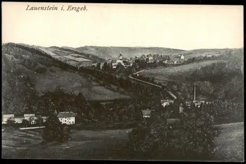 Lauenstein (Erzgebirge)-Altenberg (Erzgebirge) Fernblick auf die Stadt 1920