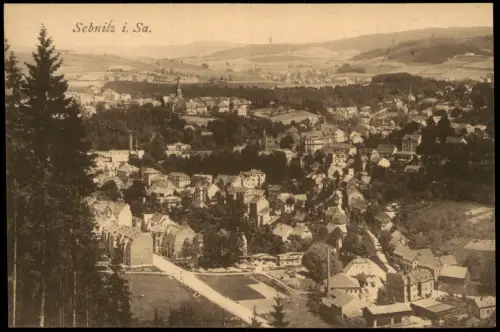 Ansichtskarte Sebnitz Totalansicht 1920