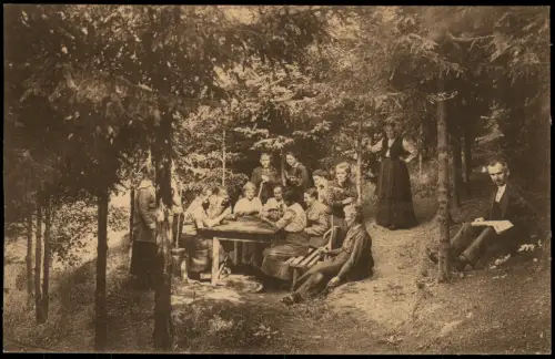 Geising-Altenberg (Erzgebirge) Wald Gruppe beim essen am Tisch 1921