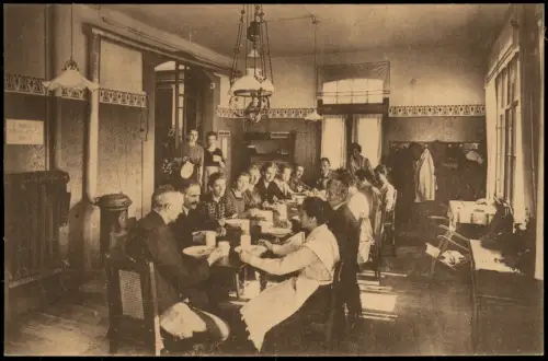 Ansichtskarte Geising-Altenberg (Erzgebirge) Innenansicht Genesungsheim 1921