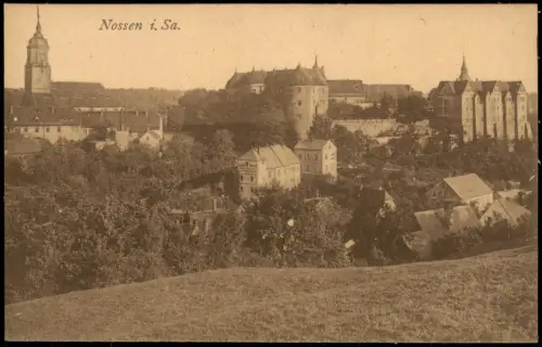 Ansichtskarte Nossen Stadtblick 1922