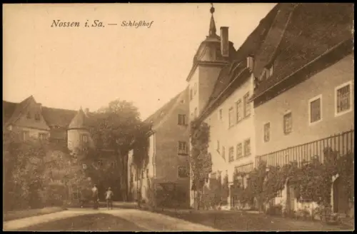 Ansichtskarte Nossen Schloßhof 1922