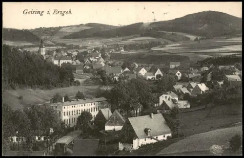 Ansichtskarte Geising-Altenberg (Erzgebirge) Stadt Straße Fabrikanlage 1922